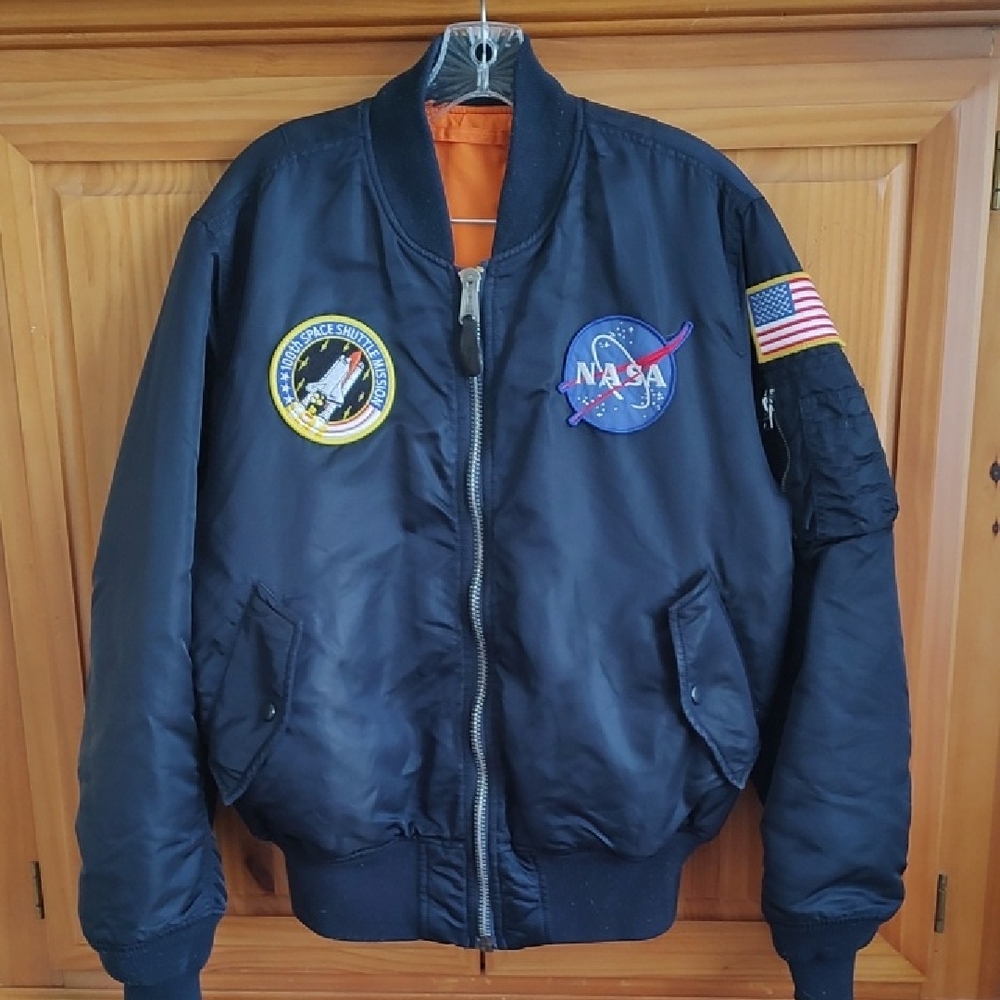 NASA Jacket ALPHA Industries Men's M 100th Space Shuttle Mission